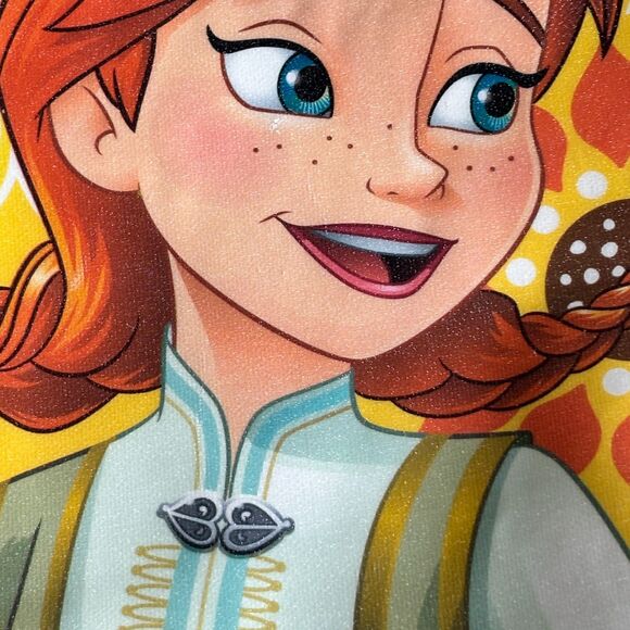 Back To School Disney Store Reversable ELSA & ANNA 15" Backpack/ Bookbag - Picture 3 of 9